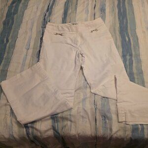 White House Black Market White Dress Pants with buckles